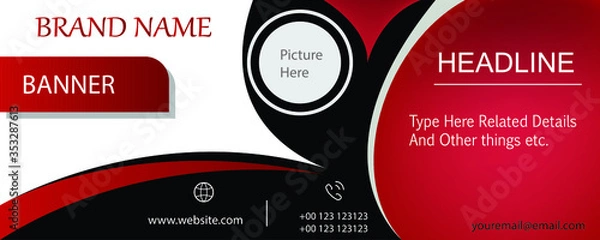 Obraz Abstract Web, Facebook banner design background or header Templates