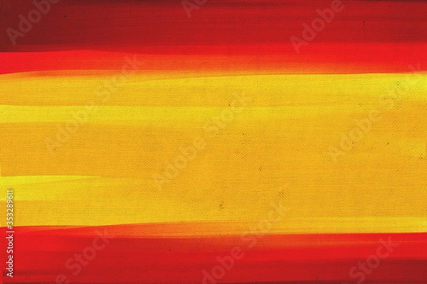 Obraz Hand painted Spain national flag
