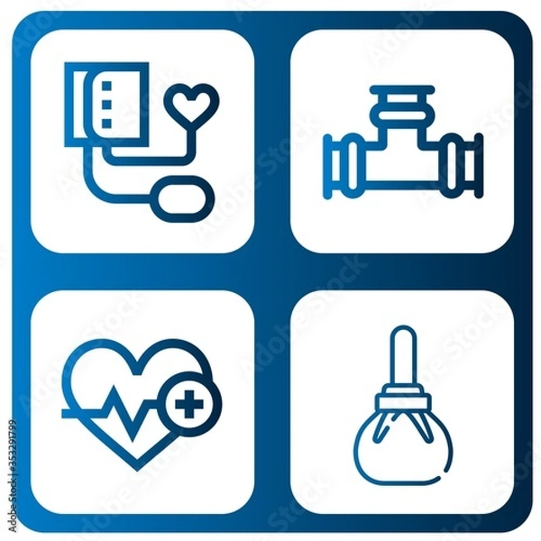 Obraz pressure icon set