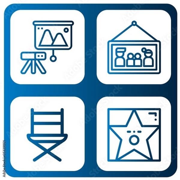 Fototapeta Set of camera icons