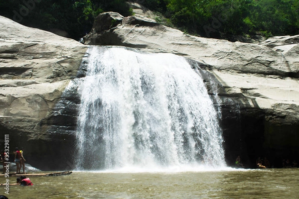 Obraz The Tangadan Falls located at La Union Pangasinan in the Philippines. Scenic Waterfalls in the Philippines.