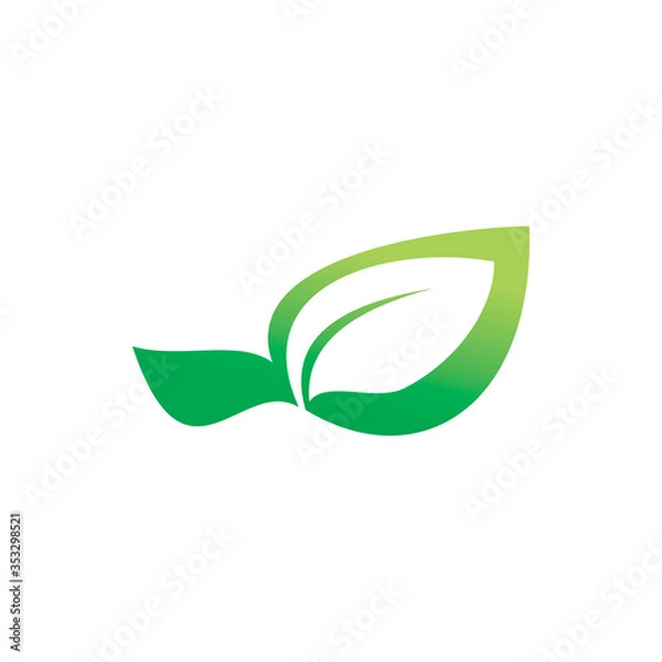 Obraz green nature leaf modern logo design