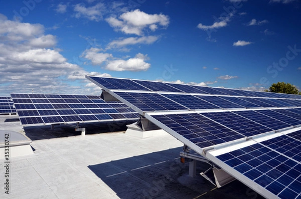 Obraz Solaranlage auf Dach