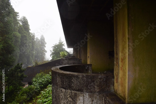 Obraz Balcony view from an abandoned Monte Palace hotel on San Miguel island