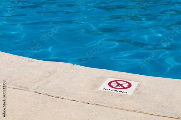 Obraz No diving sign