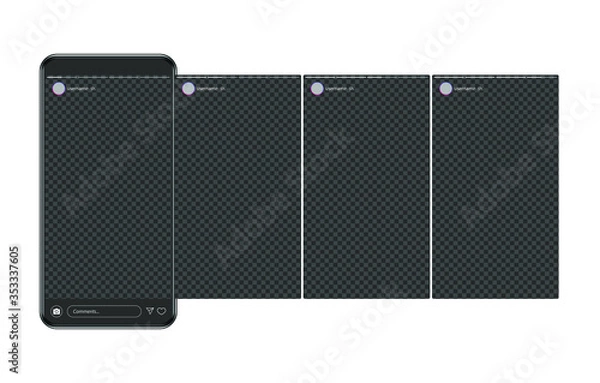 Obraz Carousel post on social network. Stories frame.