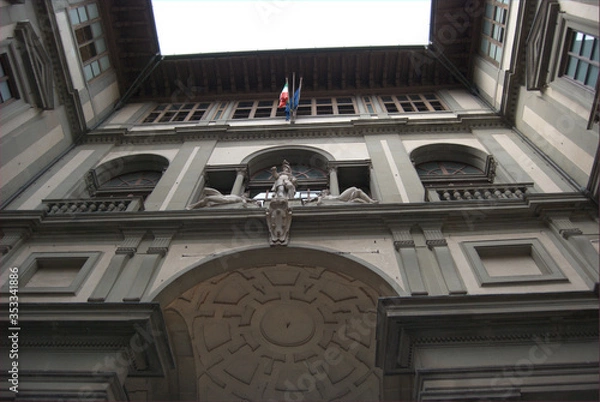 Obraz A view of Uffizi museum in Florence, Italy