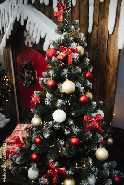 Obraz decorated christmas tree