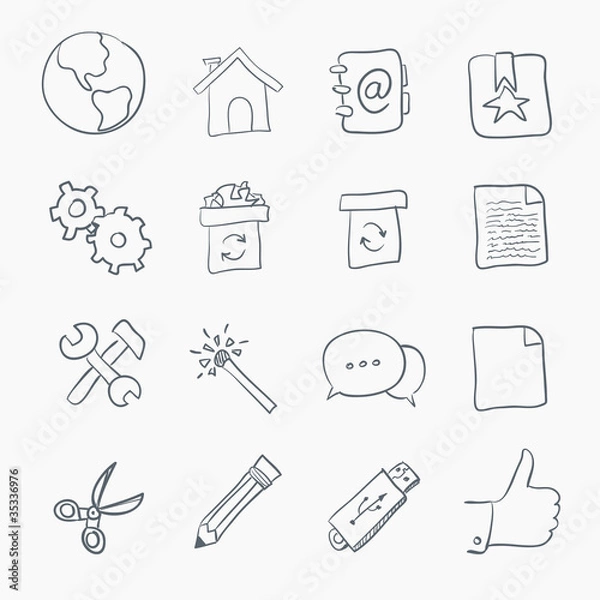 Obraz Sketch Icon Set