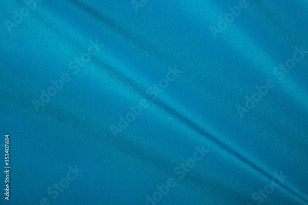 Obraz Crumpled blue fabric texture as background
