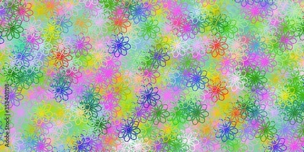 Fototapeta Light Multicolor vector background with curves.
