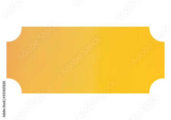 Fototapeta Isolated yellow gradient frame banner vector design