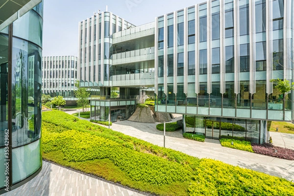 Obraz Modern internet technology office area	