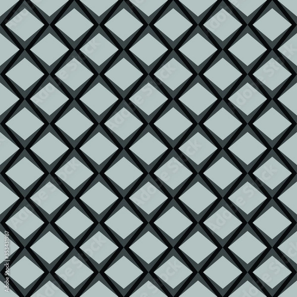 Fototapeta seamless geometric pattern. black and white  background, vector, illustration