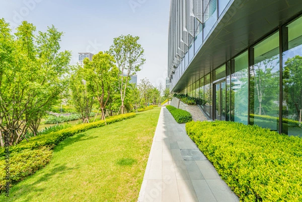 Obraz Modern internet technology office area	