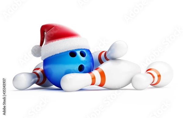 Obraz kręgle nowy rok