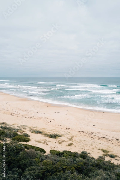 Obraz empty Australian beach on overcast day