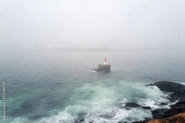 Obraz Buoy in the St. John's harbour, covered in fog