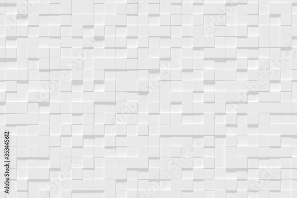 Fototapeta White cubes abstract background
