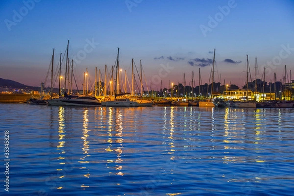 Obraz ALTEA, SPAIN - January 4, 2019: View of the city from the port.