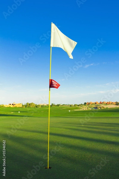 Obraz Golf Flag Spread On The Wind