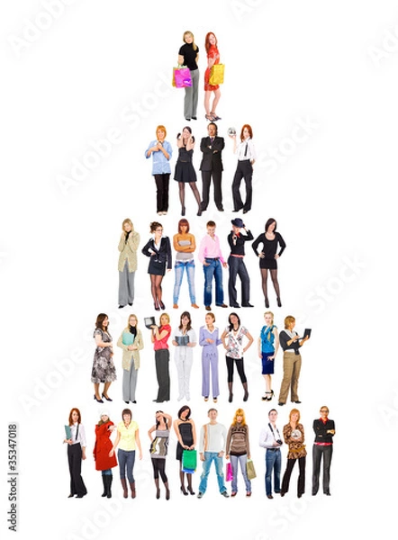 Obraz Group Crowd Isolated