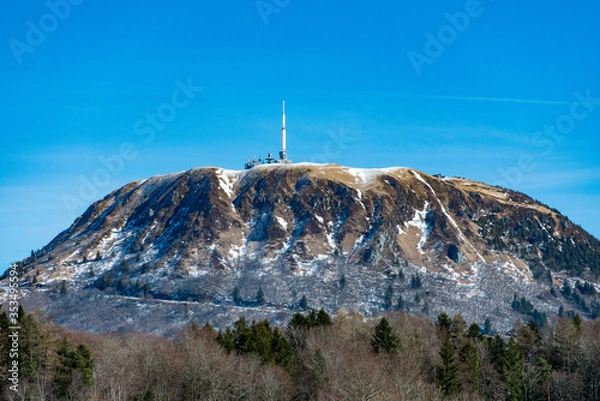Obraz ORCINES, FRANCE - FEBRUARY 13: Puy de Dome  at Puy de Dome  on February 13, 2019 in Orcines, France.