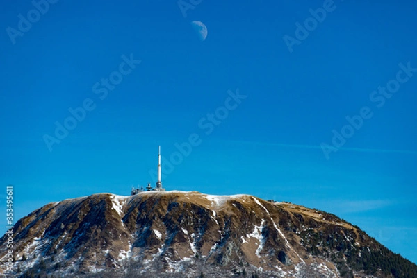 Obraz ORCINES, FRANCE - FEBRUARY 13: Puy de Dome  at Puy de Dome  on February 13, 2019 in Orcines, France.
