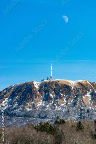 Obraz ORCINES, FRANCE - FEBRUARY 13: Puy de Dome  at Puy de Dome  on February 13, 2019 in Orcines, France.