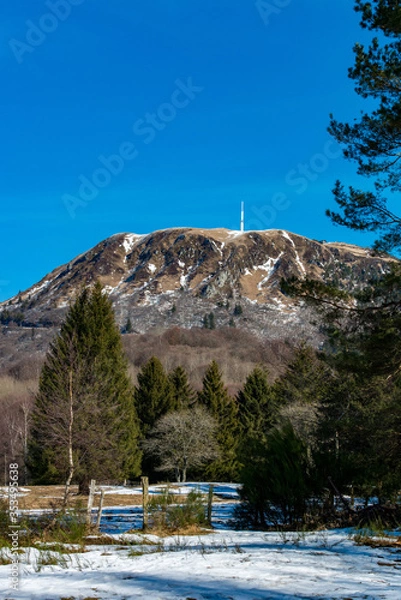 Obraz ORCINES, FRANCE - FEBRUARY 13: Puy de Dome  at Puy de Dome  on February 13, 2019 in Orcines, France.