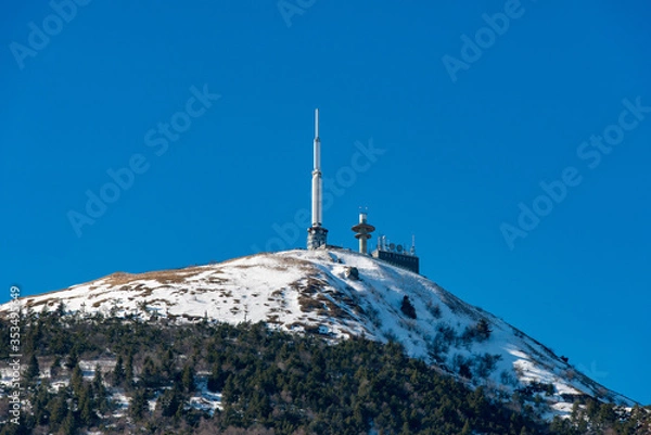 Obraz ORCINES, FRANCE - FEBRUARY 13: Puy de Dome  at Puy de Dome  on February 13, 2019 in Orcines, France.