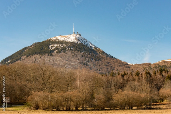 Obraz ORCINES, FRANCE - FEBRUARY 13: Puy de Dome  at Puy de Dome  on February 13, 2019 in Orcines, France.