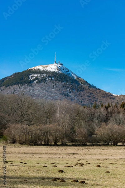 Obraz ORCINES, FRANCE - FEBRUARY 13: Puy de Dome  at Puy de Dome  on February 13, 2019 in Orcines, France.