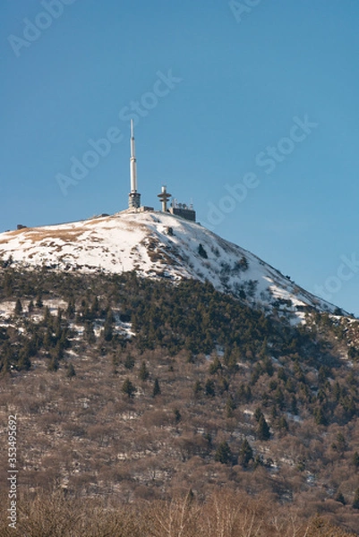 Obraz ORCINES, FRANCE - FEBRUARY 13: Puy de Dome  at Puy de Dome  on February 13, 2019 in Orcines, France.