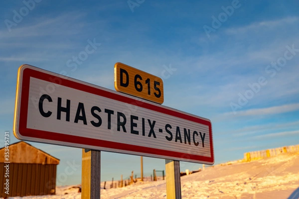 Obraz Chastreix - Sancy - 
entrance sign