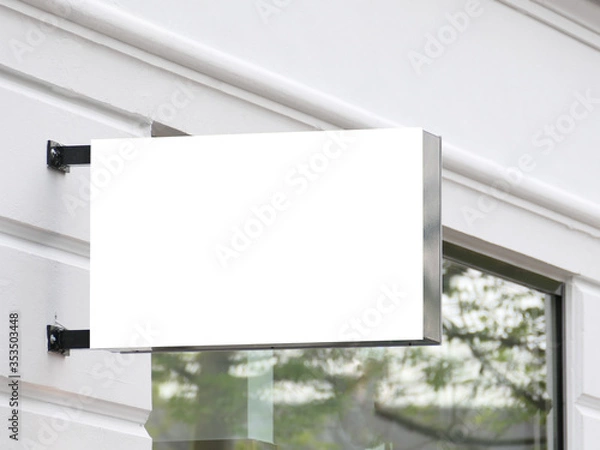 Obraz Blank rectangular signboard on the wall Copenhagen