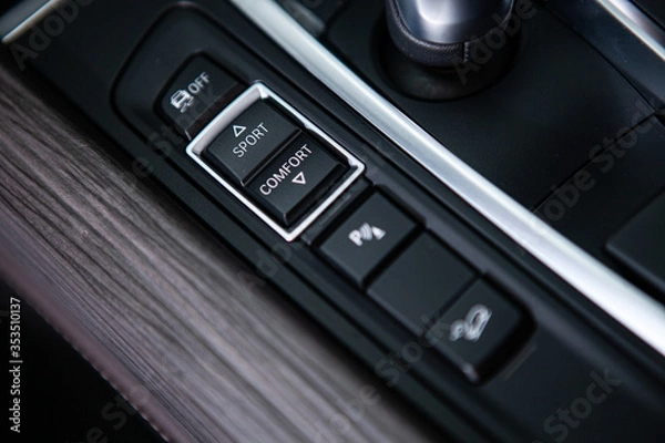 Obraz close up of a car interior