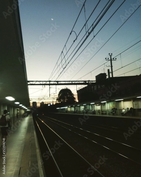 Obraz train at night