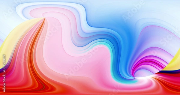 Obraz Abstract color lines create 3D rendering patterns