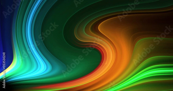Obraz Abstract color lines create 3D rendering patterns