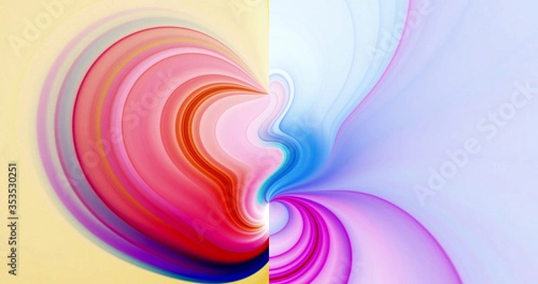 Obraz Abstract color lines create 3D rendering patterns