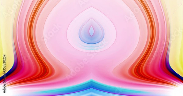 Obraz Abstract color lines create 3D rendering patterns