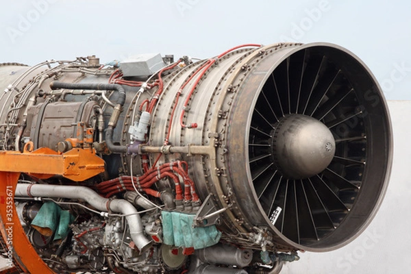 Obraz aircraft jet engine detail