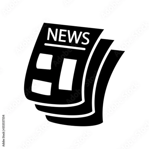 Fototapeta news paper icon design, flat style trendy collection