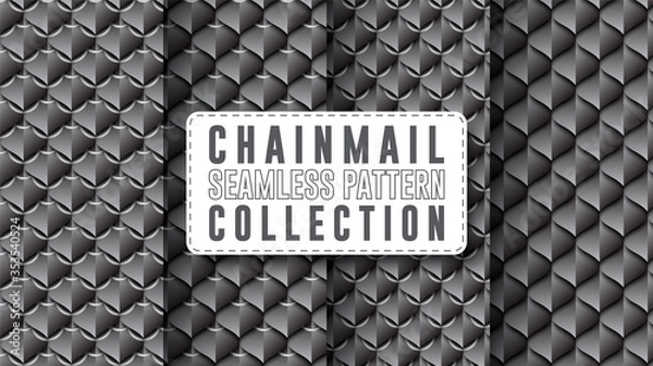 Fototapeta Chain mail Seamless Pattern Collection