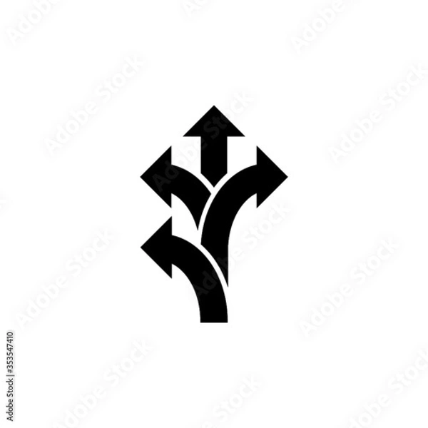 Fototapeta Way direction arrow icon isolated on white background
