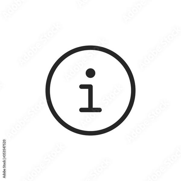 Obraz Information social media icon. FAQ symbol modern simple vector icon for web site or mobile app
