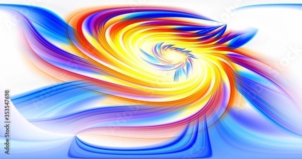 Obraz Abstract color lines create 3D rendering patterns