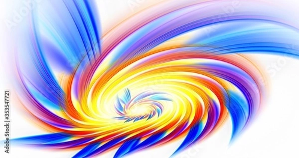 Obraz Abstract color lines create 3D rendering patterns