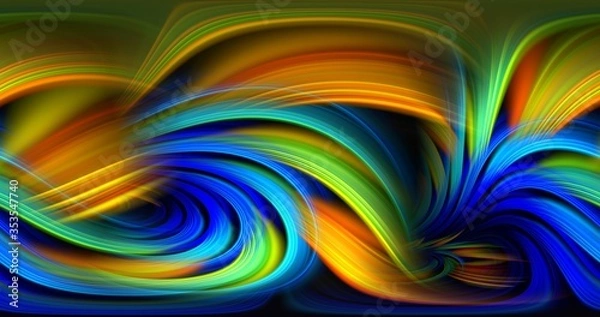 Obraz Abstract color lines create 3D rendering patterns